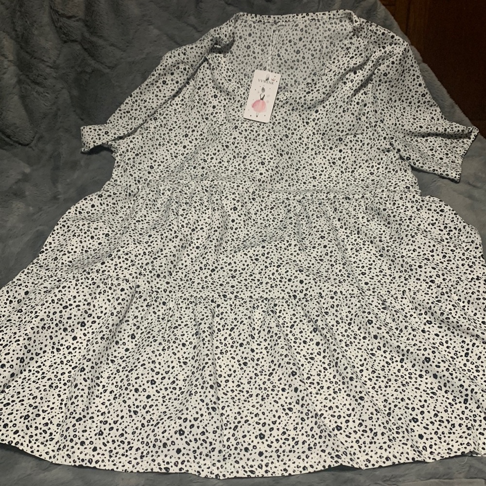 Black and White Mini Dress